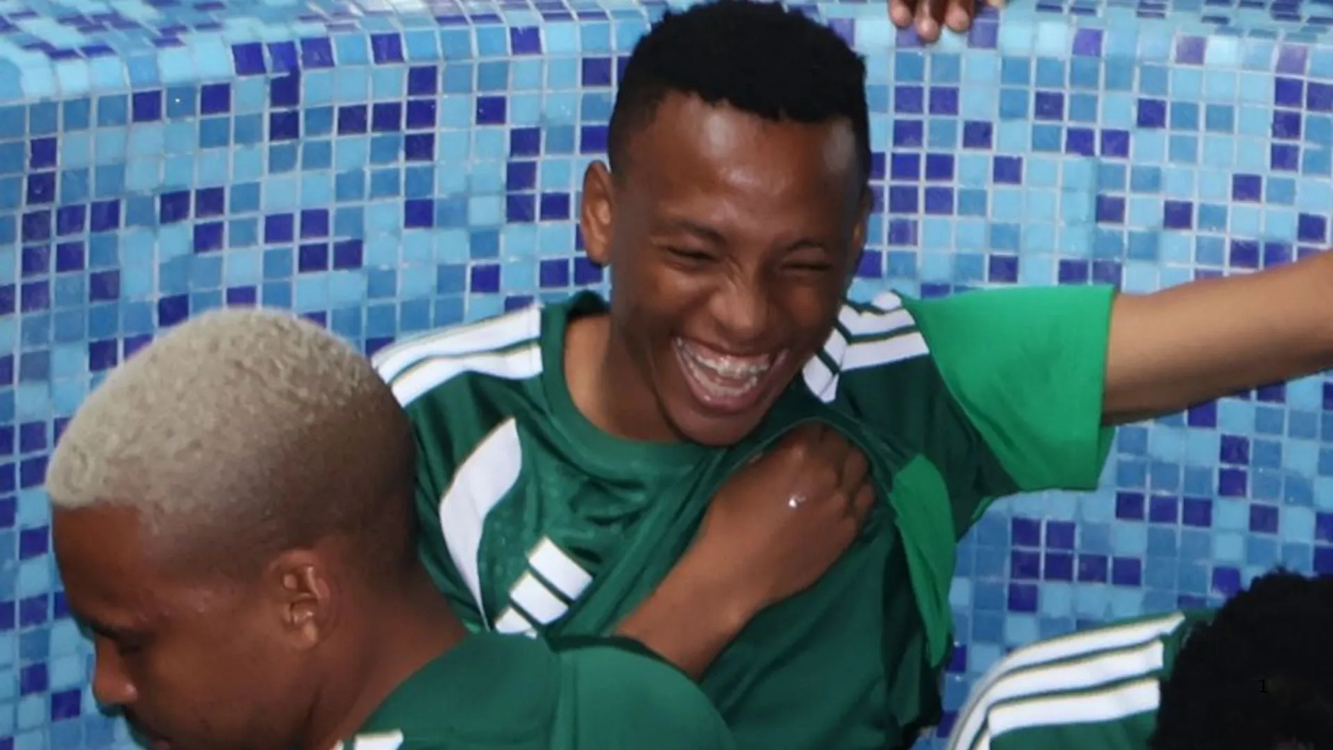 Relebohile Mofokeng and Oswin Appollis of Bafana Bafana in the pre-World Cup camp.