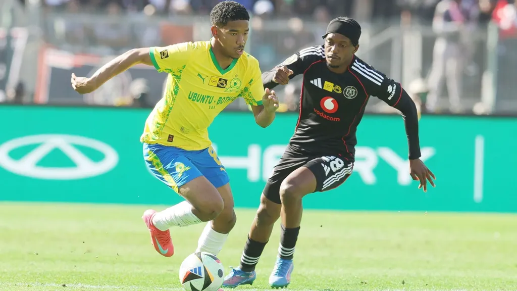 Jayden Adams and Patrick Maswanganyi Mamelodi Sundowns vs Orlando Pirates