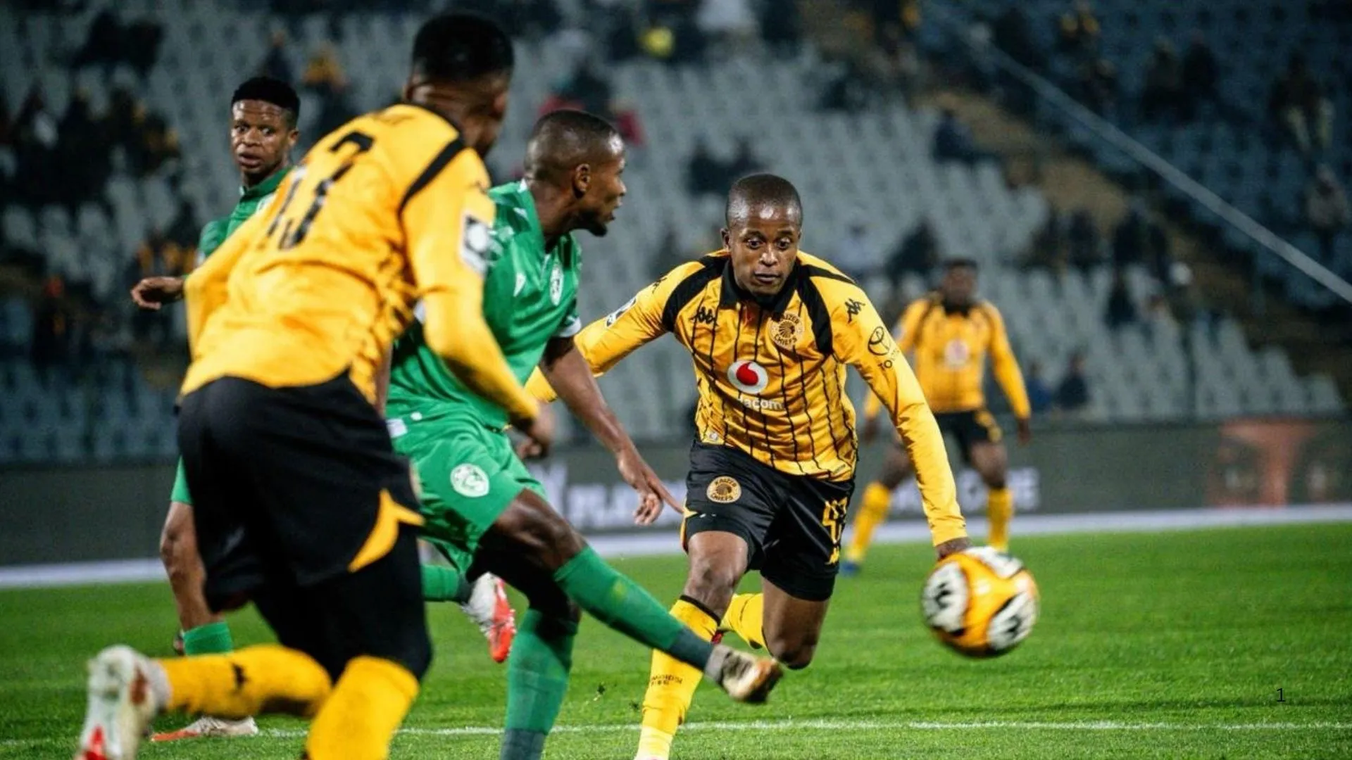Wandile Duba of Kaizer Chiefs playing against Siwelele FC.