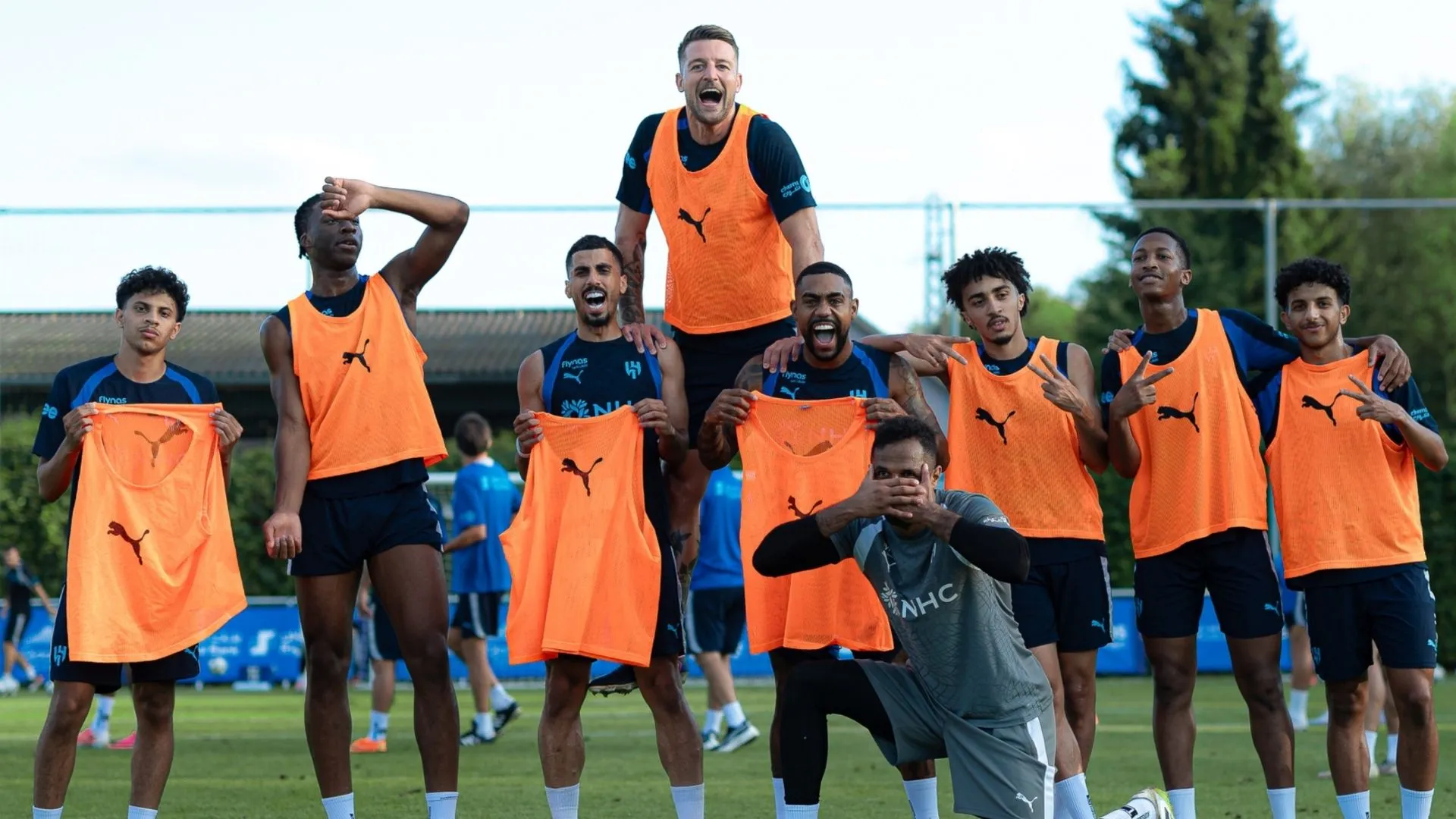 Al-Hilal in pre-season training.