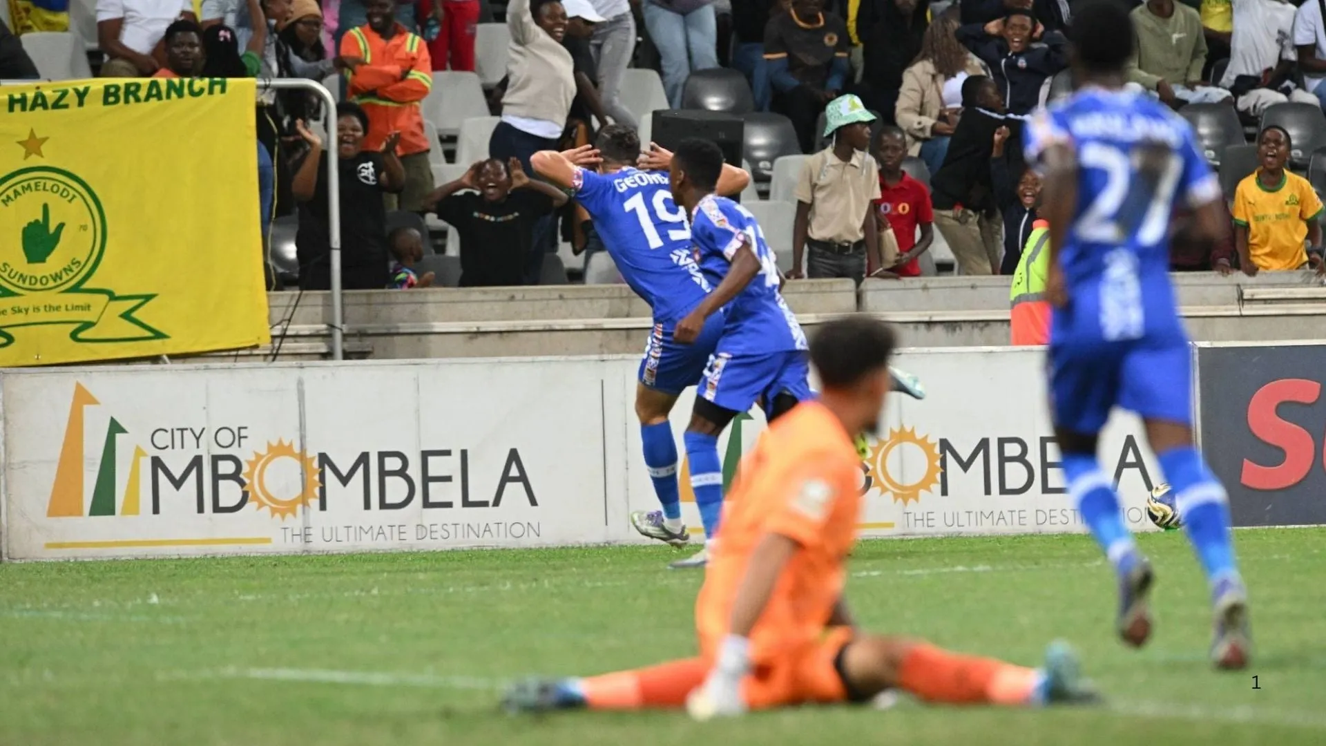 Galaxy stun Sundowns to leave Pirates one win away from PSL title