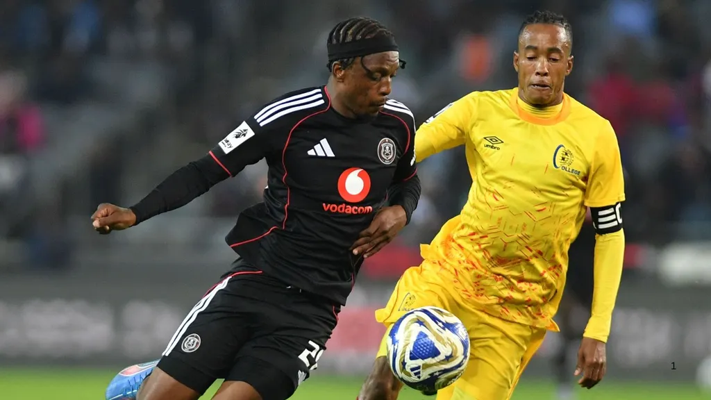 Patrick Maswanganyi of Orlando Pirates during their match with Orbit College