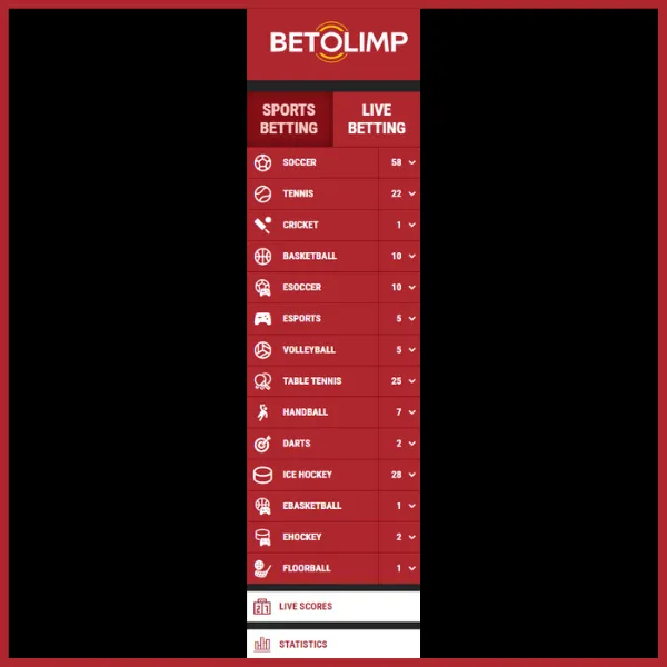 Betolimp review of live betting