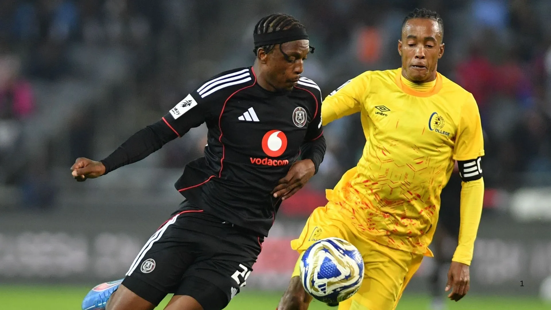 Patrick Maswanganyi of Orlando Pirates during their match with Orbit College.