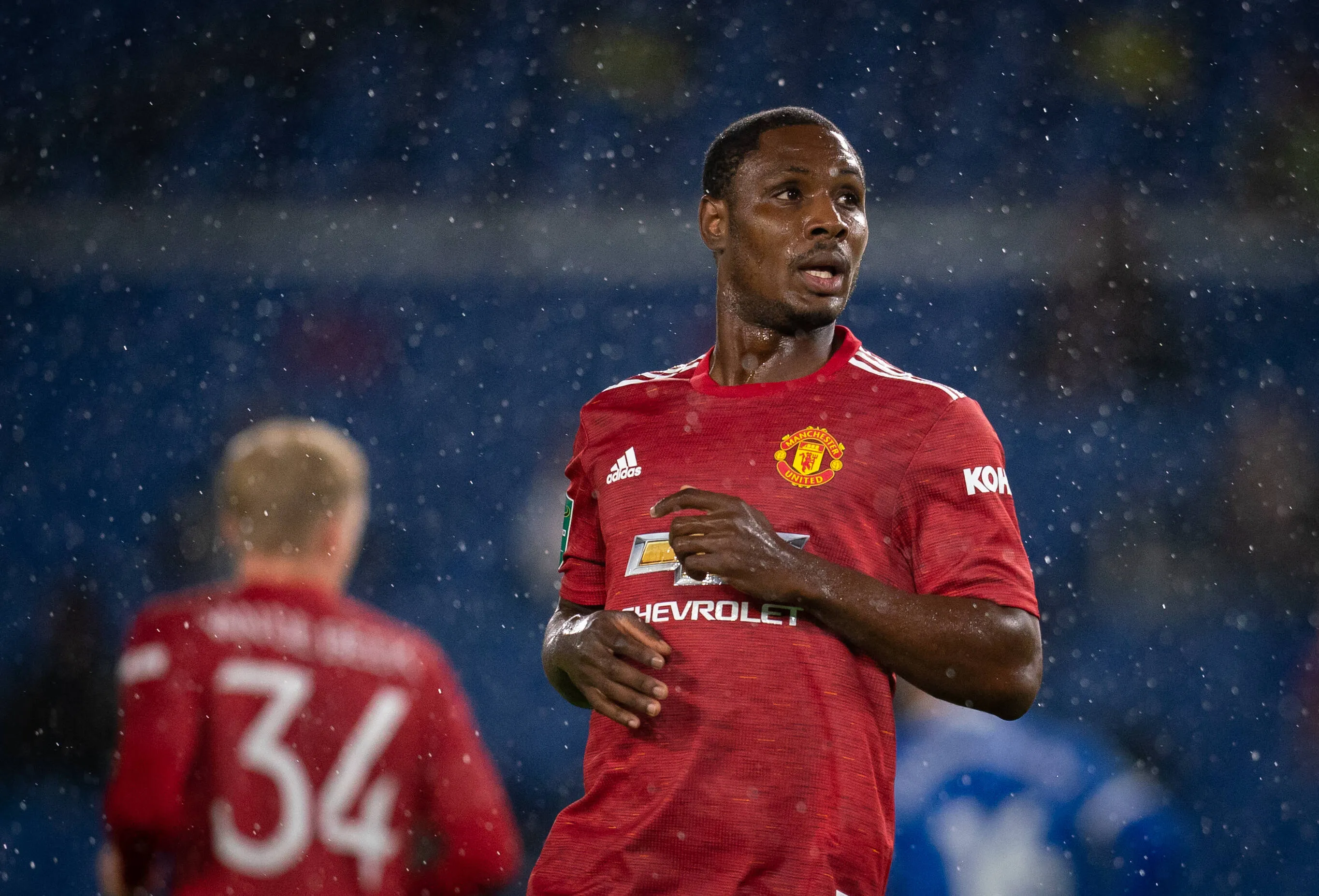 Odion Ighalo (on loan from Shanghai Shenhua) of Man Utd during the Carabao Cup 4th round match played behind closed door
