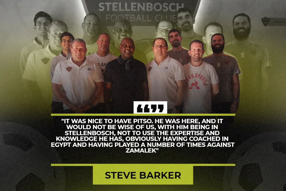 Barker lauds &lsquo;snitch&rsquo; Pitso ahead of Zamalek CCC duel &ndash; &lsquo;It was good for players to get insight from him&rsquo;