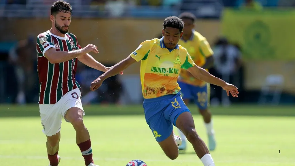 Mamelodi Sundowns Jayden Adams against Fluminense. Photo Imago