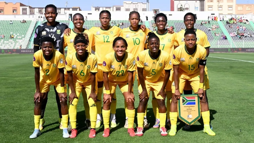 Banyana Banyana lineup at WAFCON 2024. Photo – SAFA Media