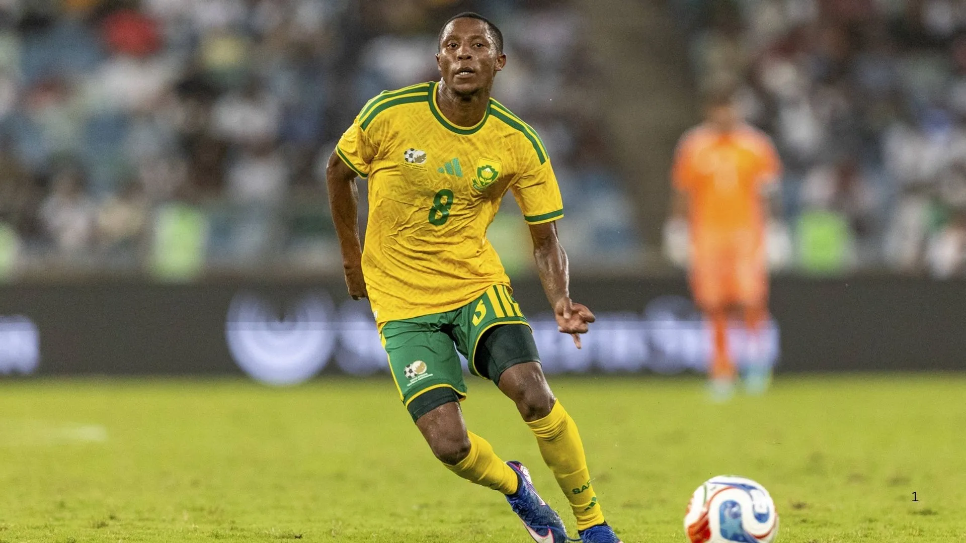 Tshepang Moremi in action for Bafana Bafana.