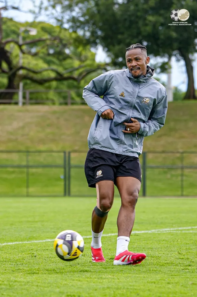 Siyabonga Ngezana training. Photo - SAFA