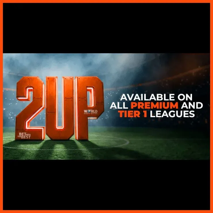 World Sports Betting 2Up Early Payout promotional banner.