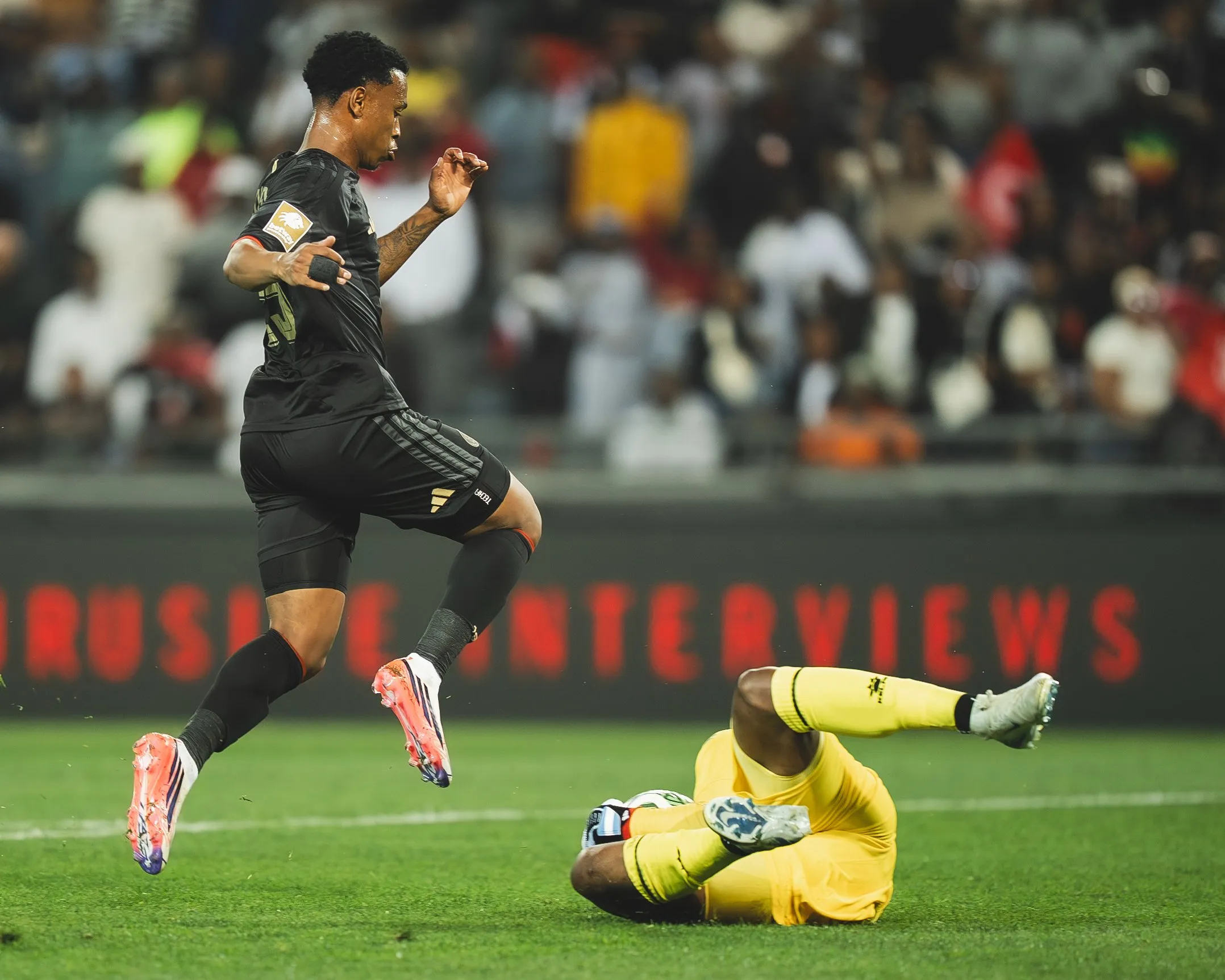 Boitumelo Radiopane scores for Orlando Pirates against Sekhukhune United.