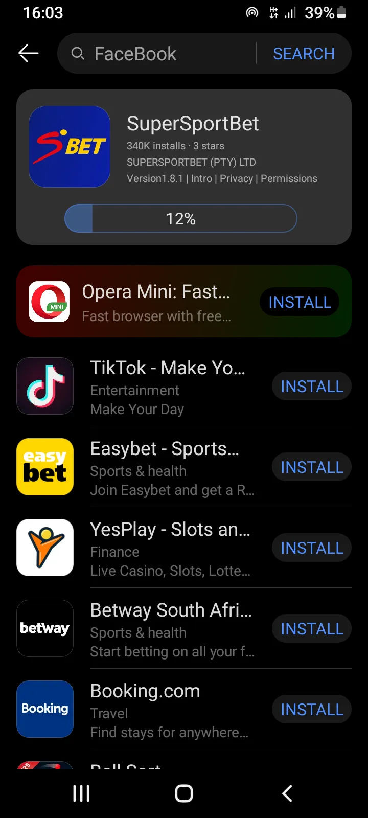 SuperSportBet App on the AppGallery