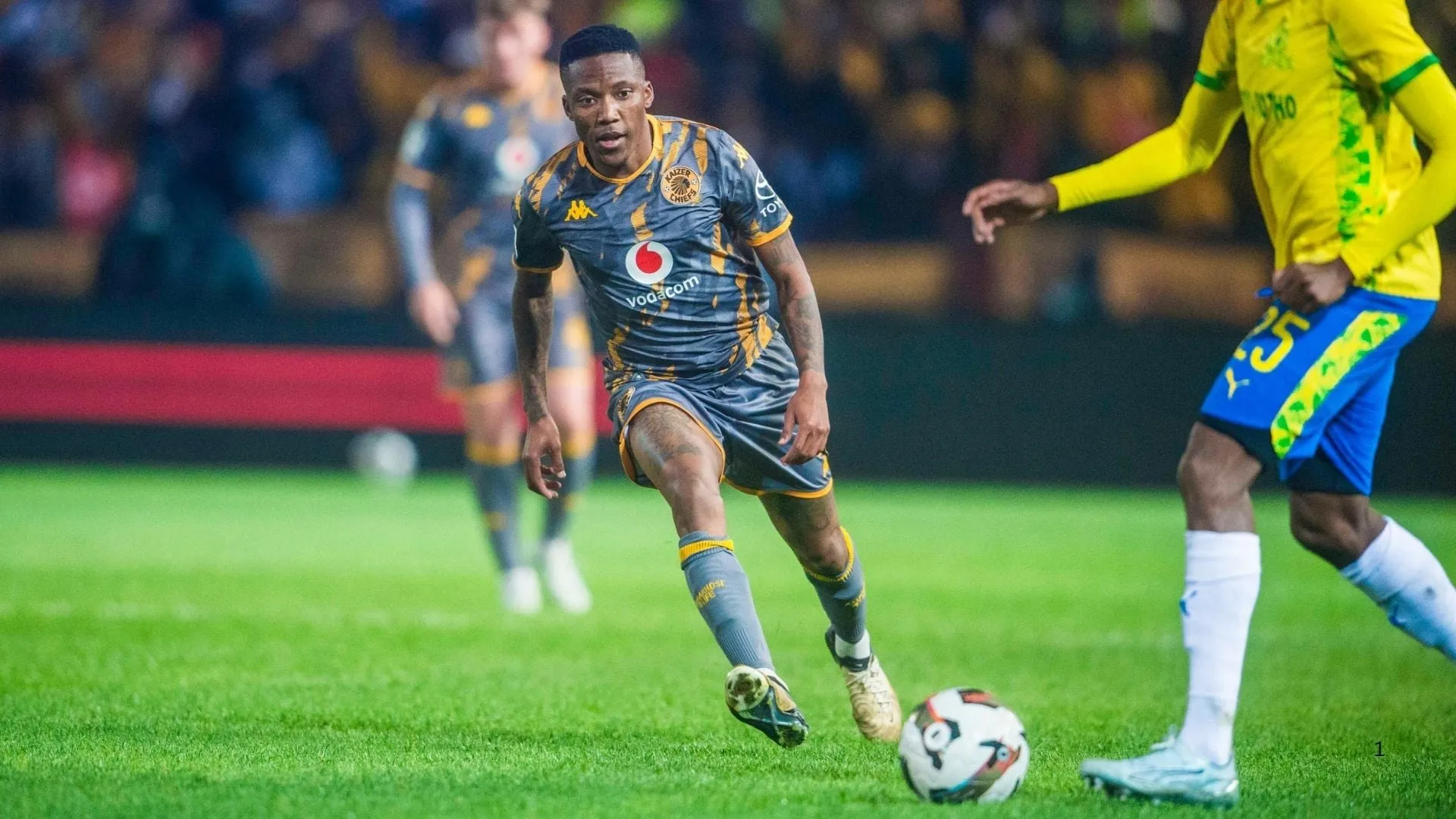 Pule Mmodi of Kaizer Chiefs playing against Mamelodi Sundowns.
