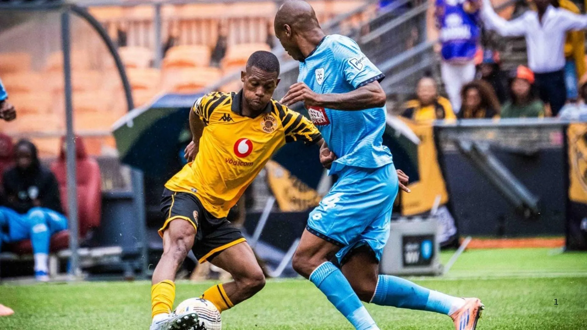 Dillan Solomons of Kaizer Chiefs in action against Durban City.