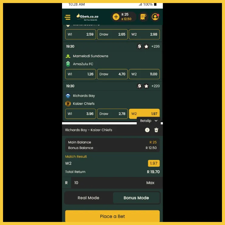 Gbets Sports Deposit Match testing
