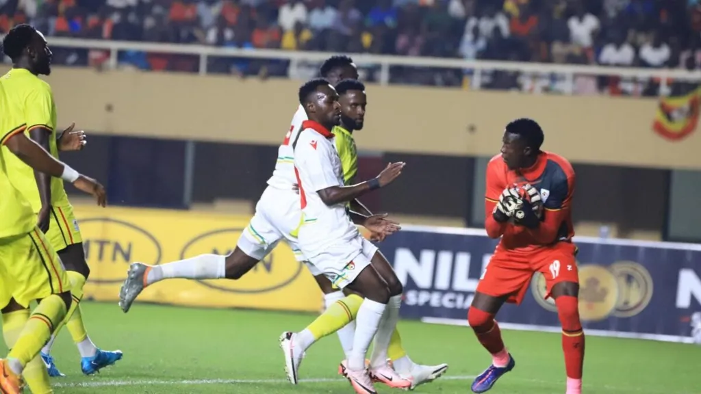 Congo playing against Uganda. Photo FUFA