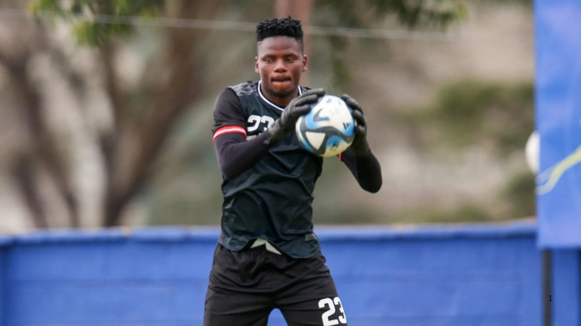 Harambe Stars goalkeeper Byrne Omondi.