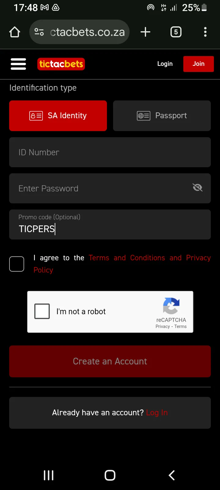 Tictabets Registration 2 (Promo Code) for Tictabets Review