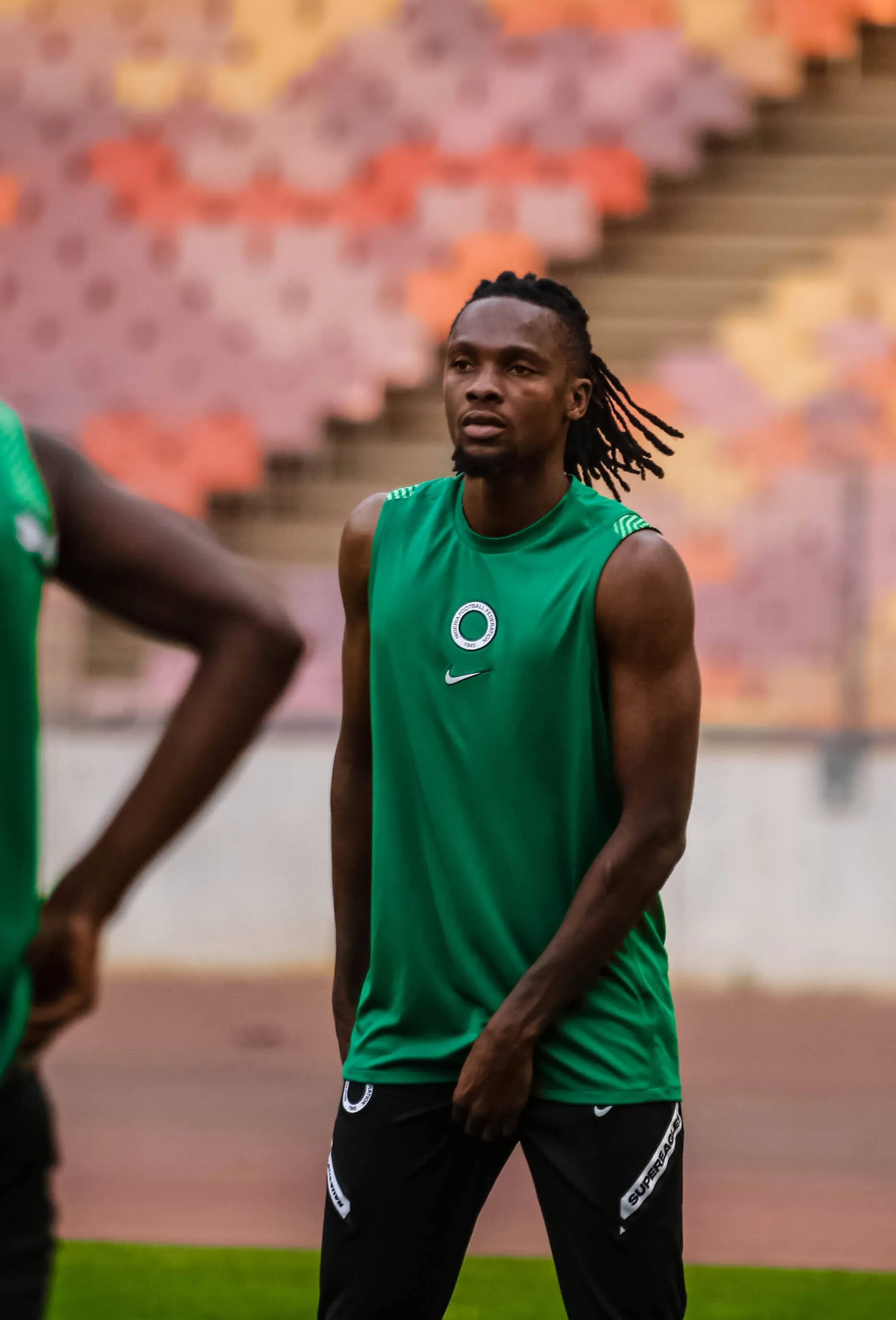 AFCON training in Abuja Olisa Ndah in training with Super Eagles