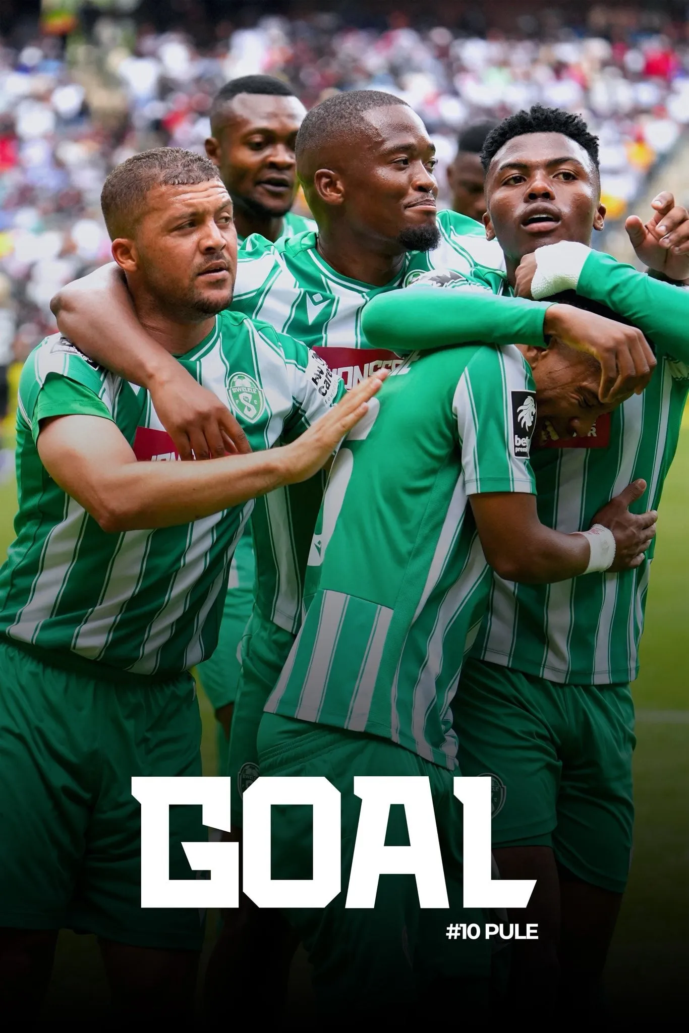 Siwelele player jubilate after 1 nil win over Orlando Pirates