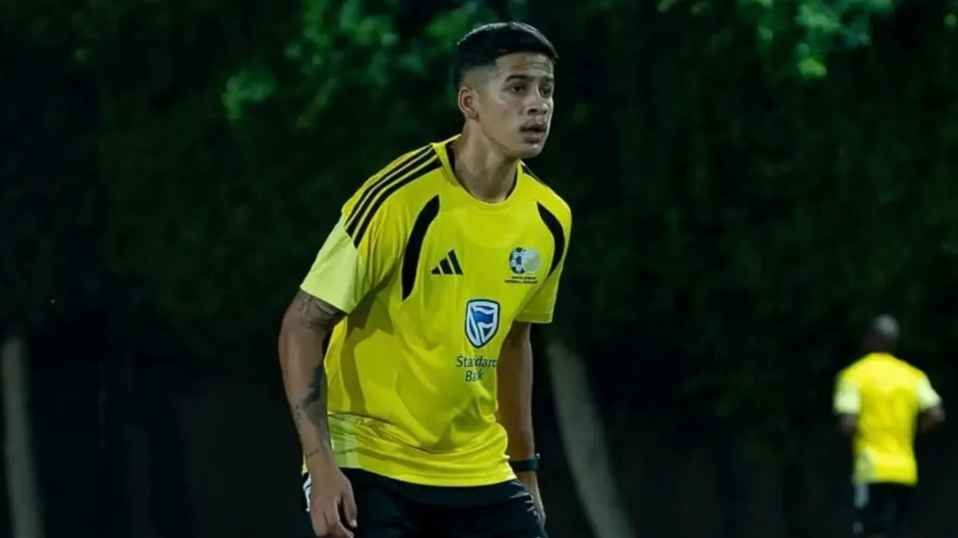 Brooklyn Poggenpoel in Bafana Bafana training.