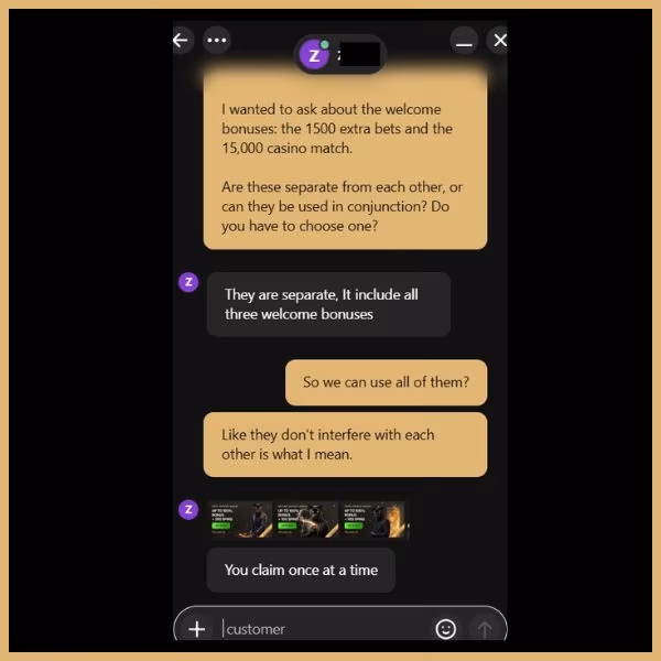 Pantherbet welcome bonus code Live Chat 2 in which agent begins to clarify.