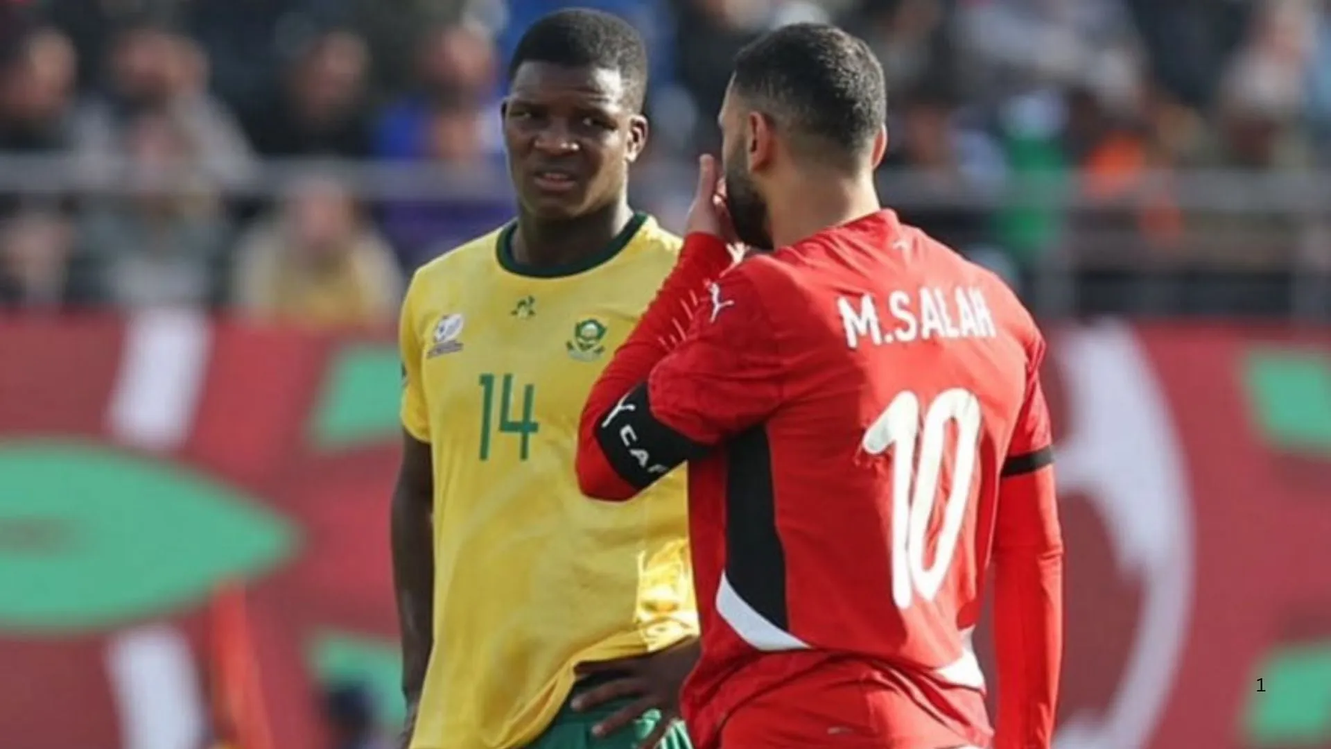 Mbekezeli Mbokazi and Mohamed Salah.