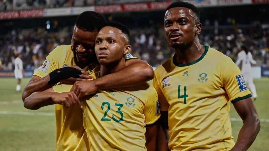 Sipho Mbule Mohau Nkota and Teboho Mokoena Bafana Bafana