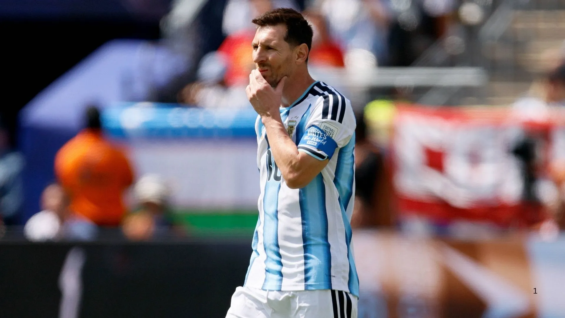 Lionel Messi of Argentina after losing the World Cup final.
