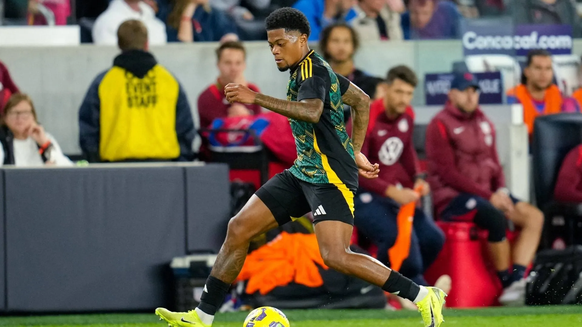Jamaica forward Leon Bailey.