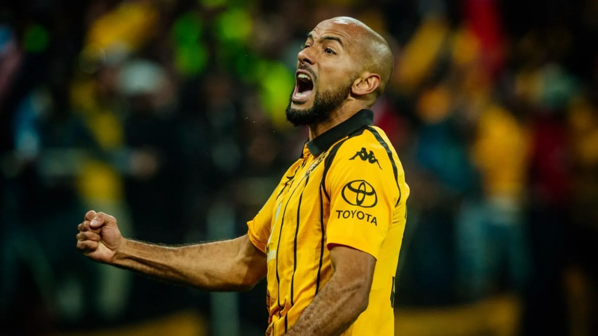 Kaizer Chiefs' Reeve Frosler celebrates.