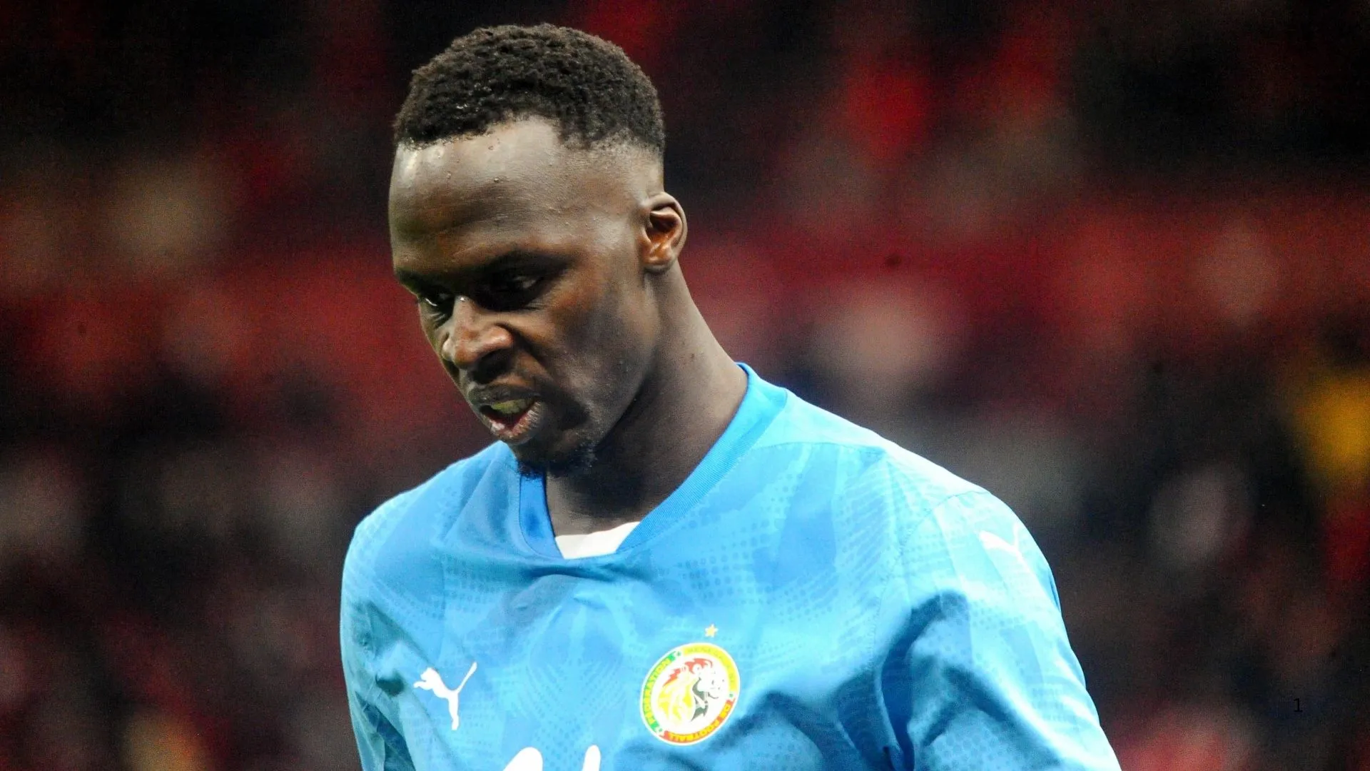 A dissapointed Senegal goalkeper Edouard Mendy.