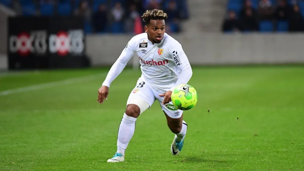 Kermit Erasmus playing for French club Lens. Photo: Icon Sports