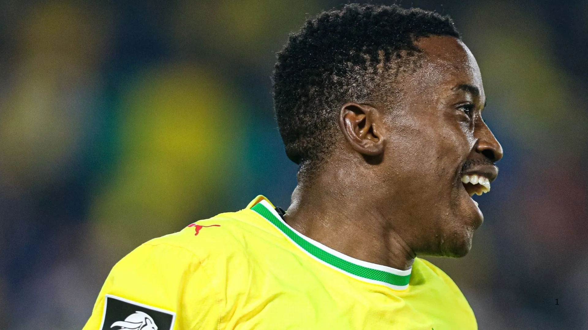 Siyanda Ndlovu of Mamelodi Sundowns celebrates his goal.