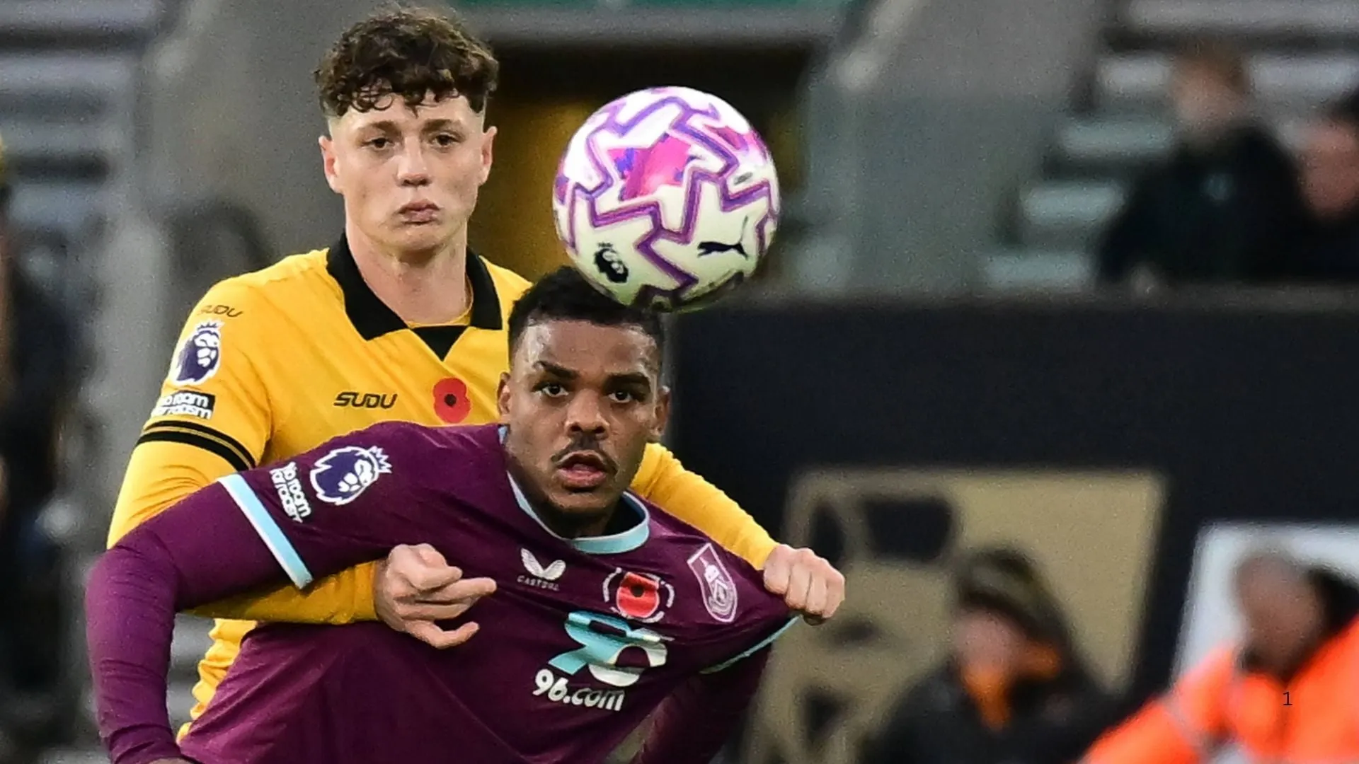 Lyle Foster in action for Burnley against Wolves. Photo &ndash; Imago