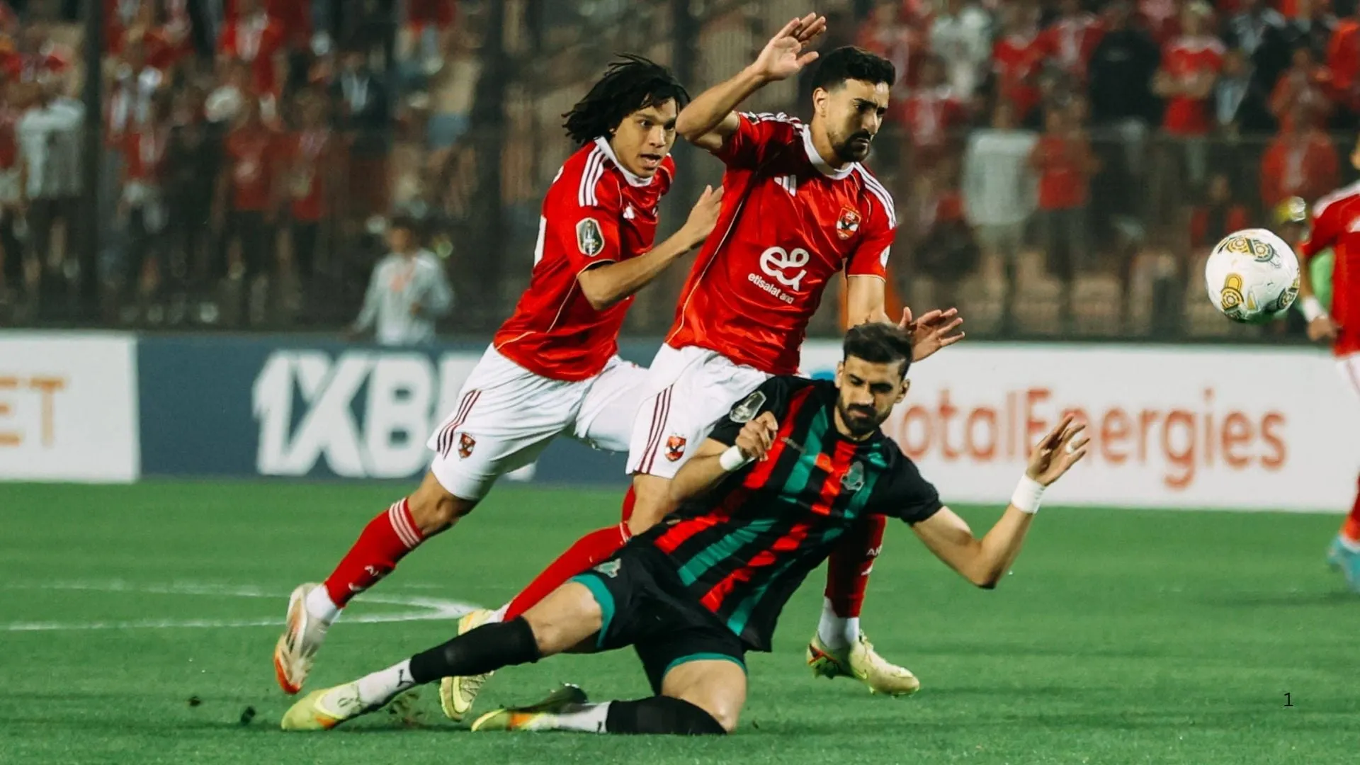 Al Ahly's Mohamed Ali Ben Ramdan challenges AS FAR Rabat player during a past match