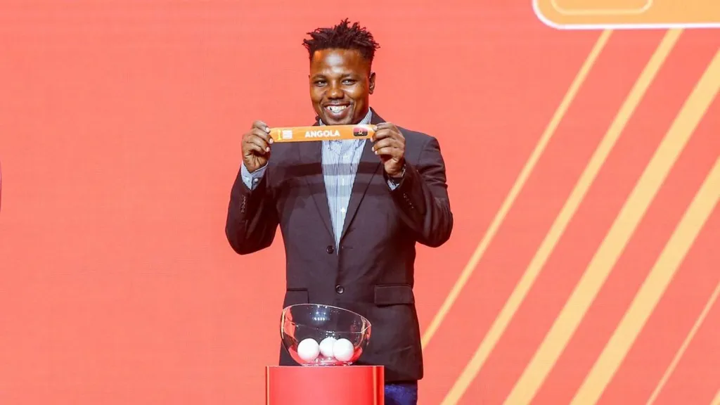 Tanzania legend Mrisho Ngasa conducting the CHAN 2024 draw. Photo &ndash; CAF