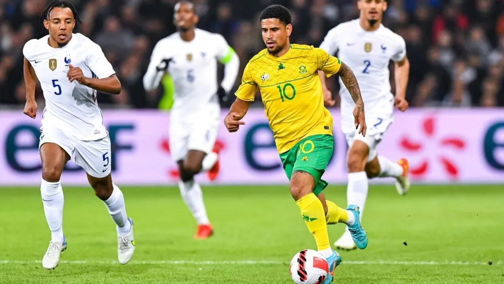 Keagan Dolly playing for Bafana Bafana. Photo: Icon Sports
