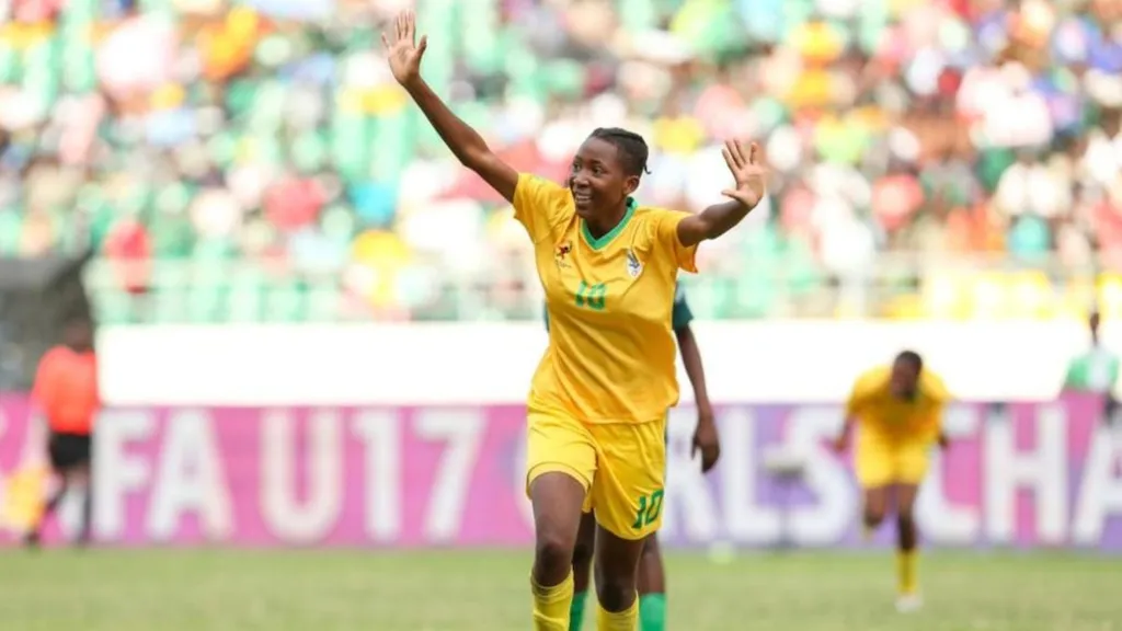 Adrielle Mibe celebrates a goal.