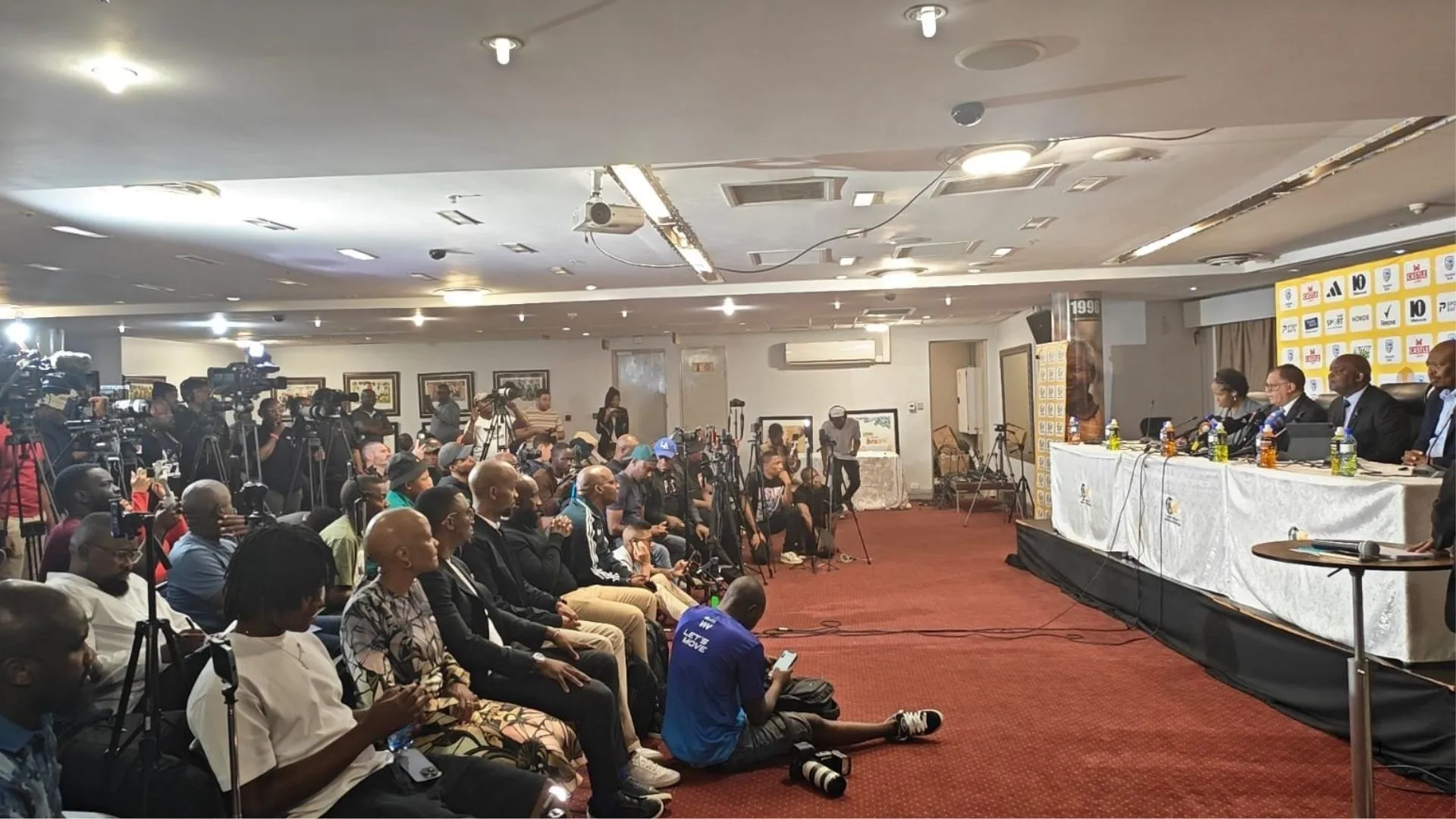 Pitso Mosimane during his unveiling to the media.