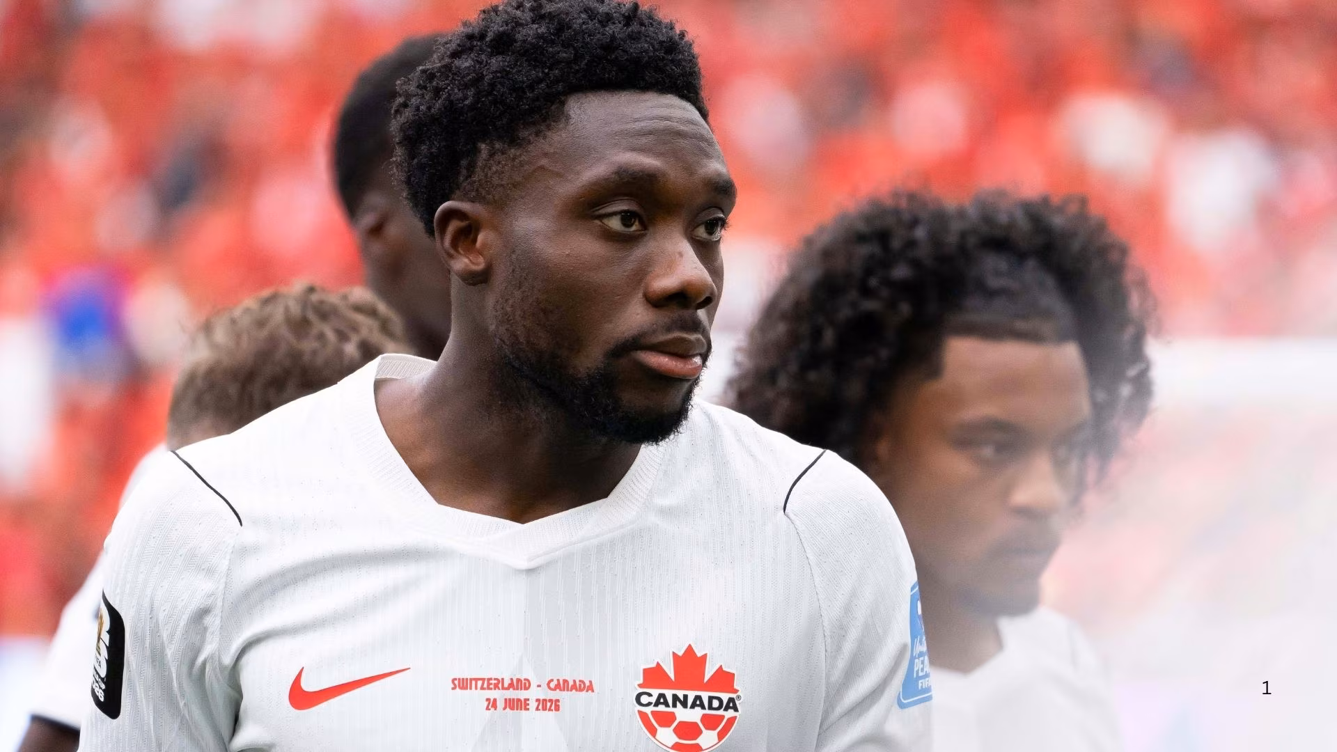 Canada defender Alphonso Davies.