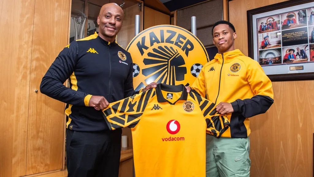 Kaizer Motaung Jr. and Asanele Velebayi Kaizer Chiefs