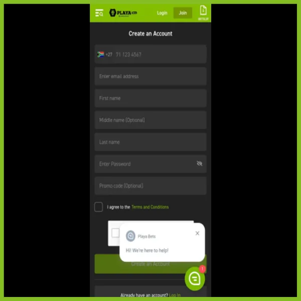 Playabets app registration