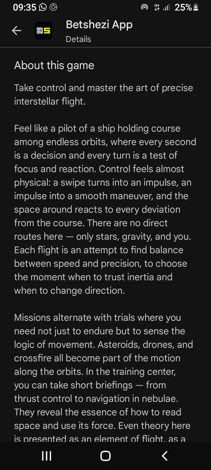 Fraudulant Betshezi App Description