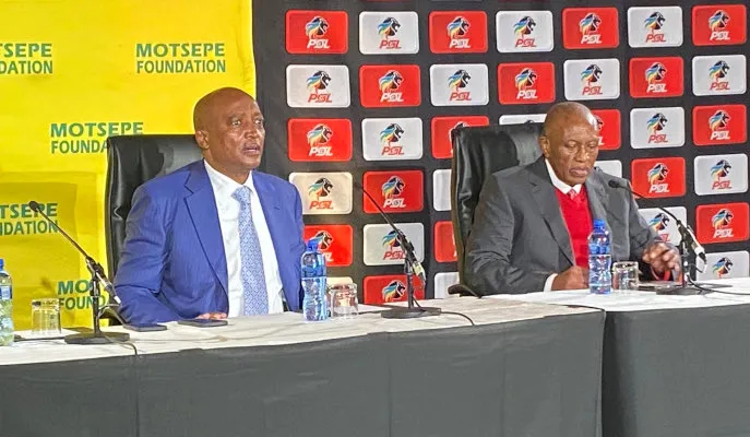Patrice Motsepe and Irvin Khoza