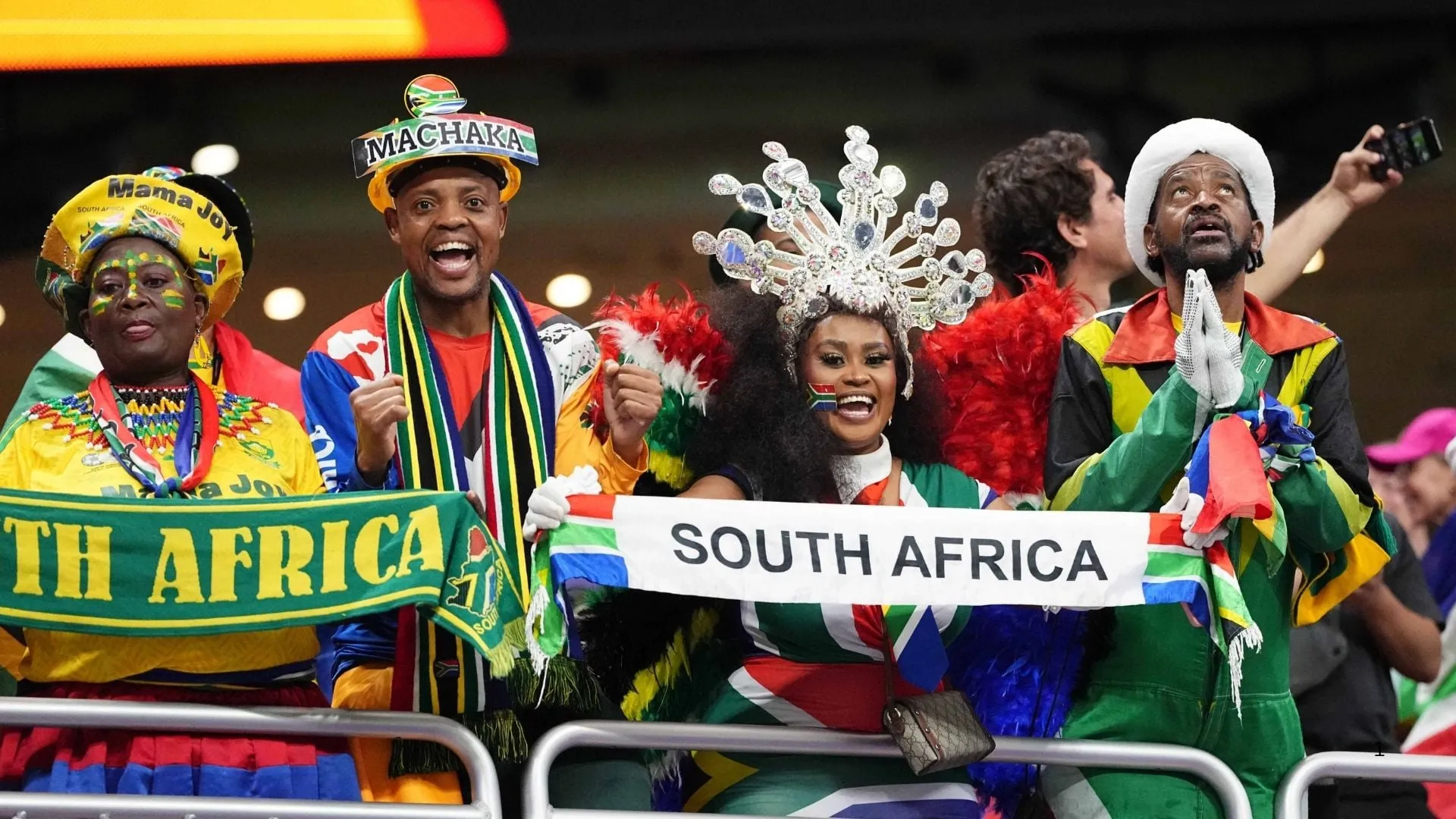 Bafana Bafana fans at the 2026 World Cup.