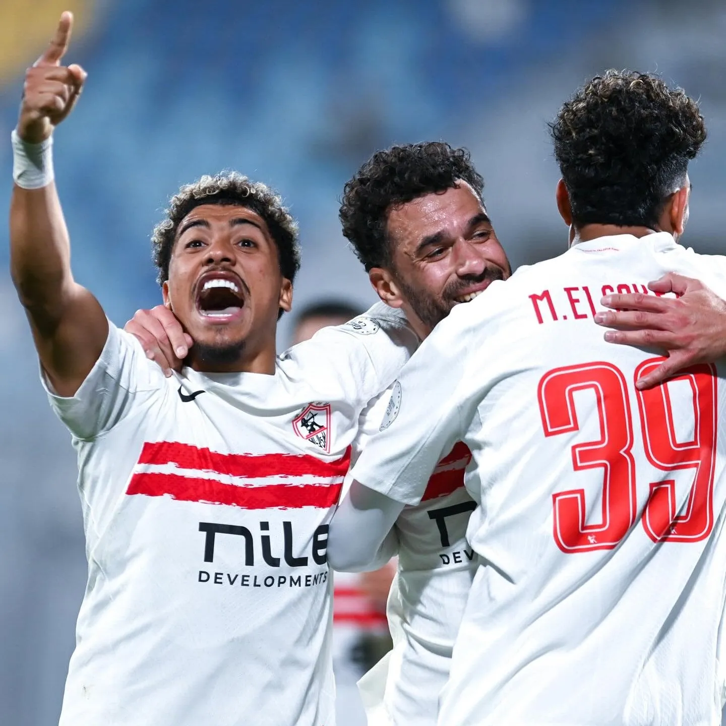 Zamalek SC players jubilate goal