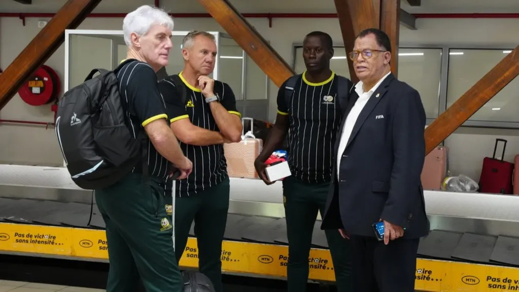 Hugo broos and Danny Jordaan