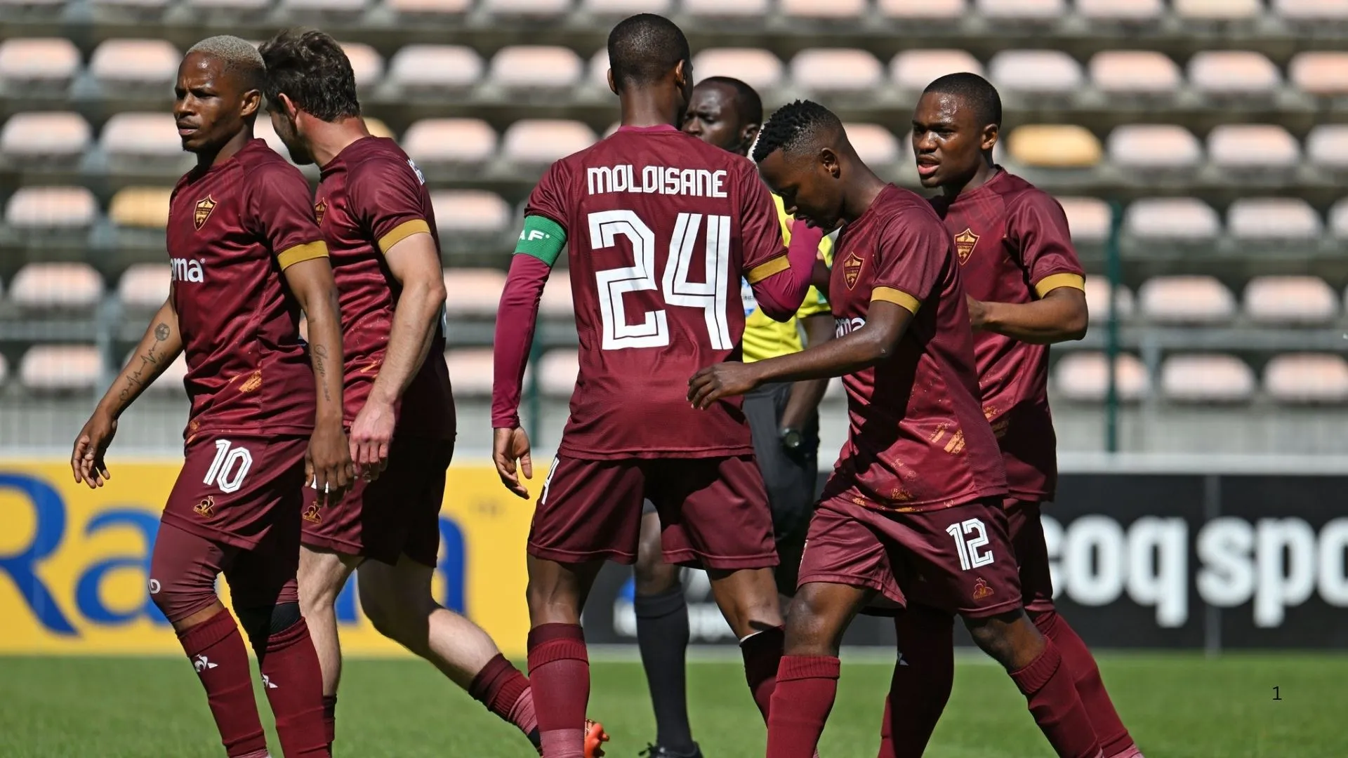 Stellenbosch players celebrate Confederation Cup win against 15 de Agosto. Photo -Stellenbosch FC